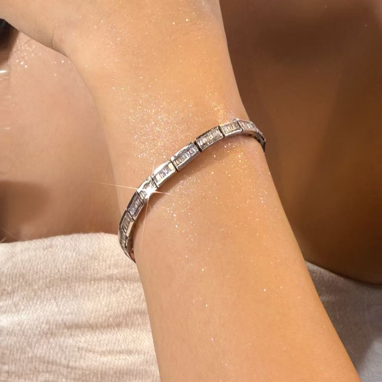 QANNA【豪华财阀千金】【大冰糖】重金天然钻石满钻大冰糖蹦迪手圈AP