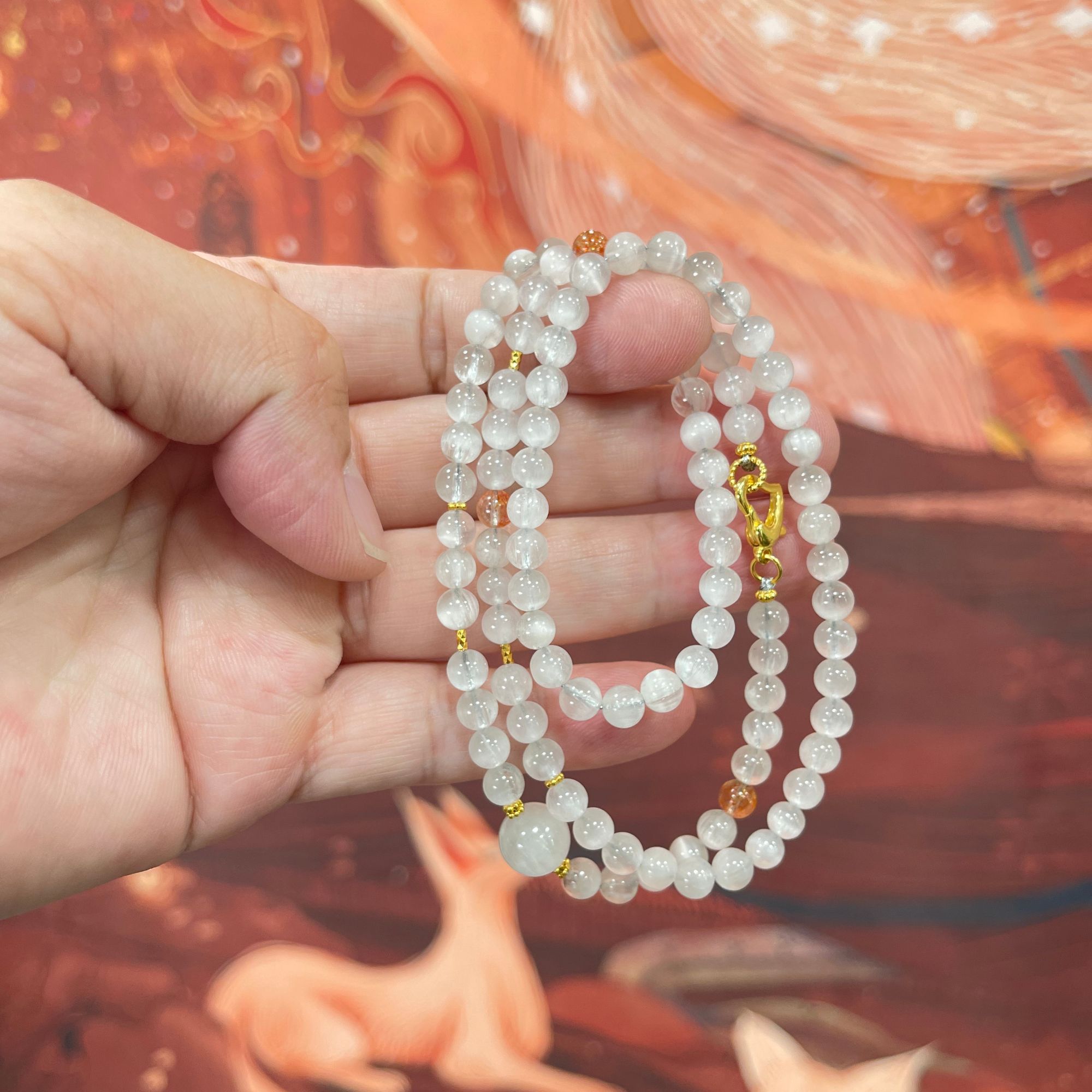 ｛原创福利｝白兔毛金太阳DIY万能链多样性发其一气质白色时尚简约