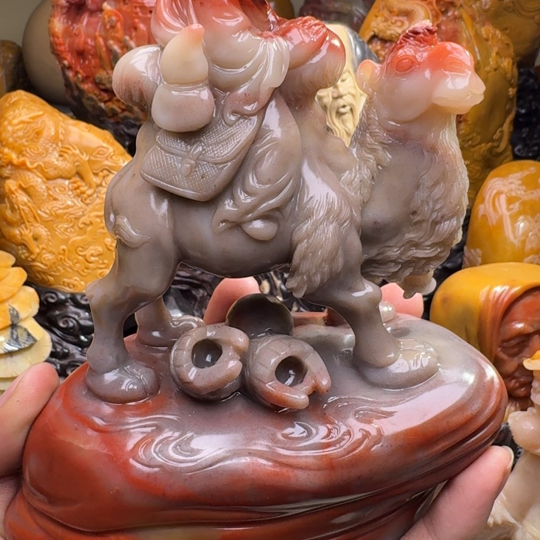 照***间寿山石手工艺作品 巧色巧雕 