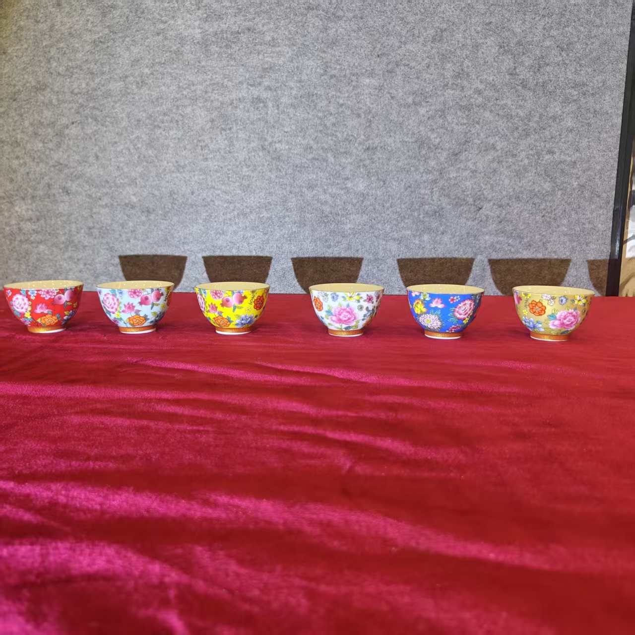 B00155/陶瓷/珐琅彩/万花/杯