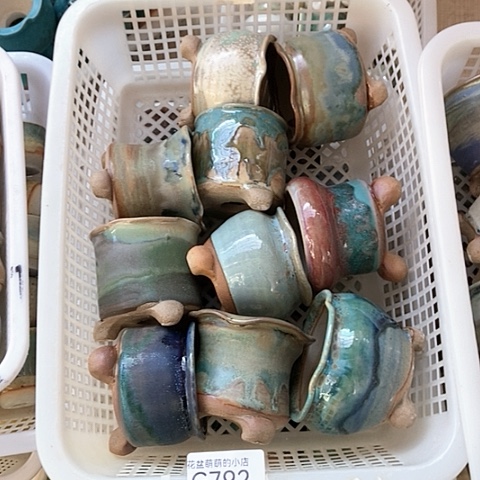 紫砂花盆792微瑕品口厘米5到6左右