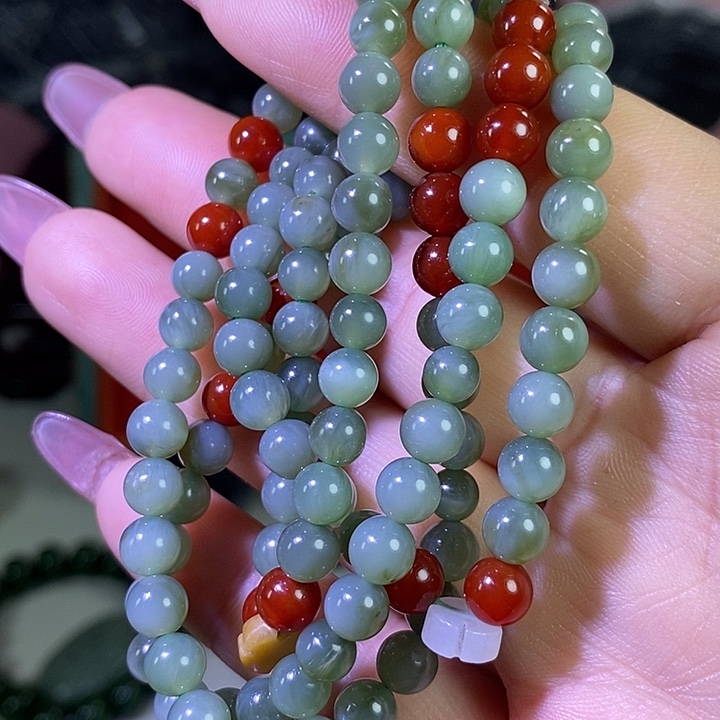 和田玉未镶嵌手链和田玉卡6