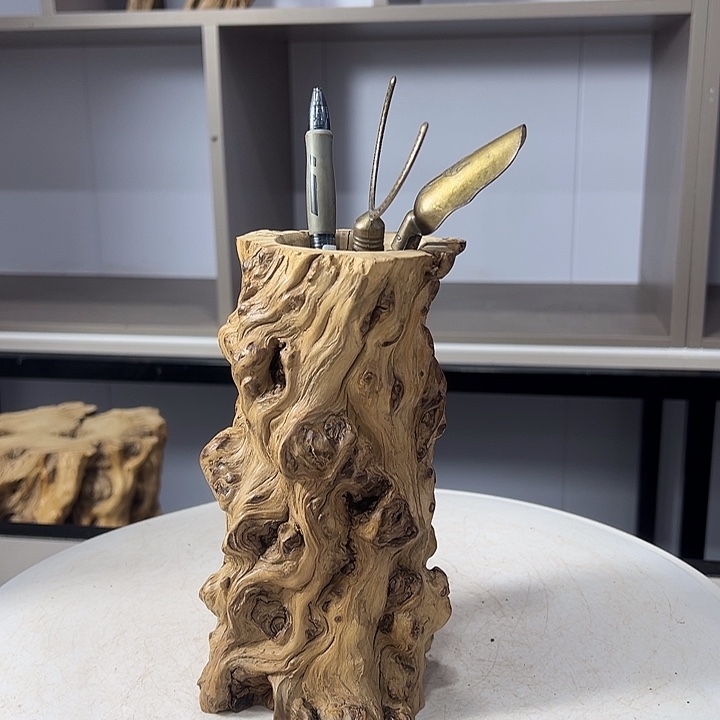 木石榴木榴疤风化木茶桶笔筒