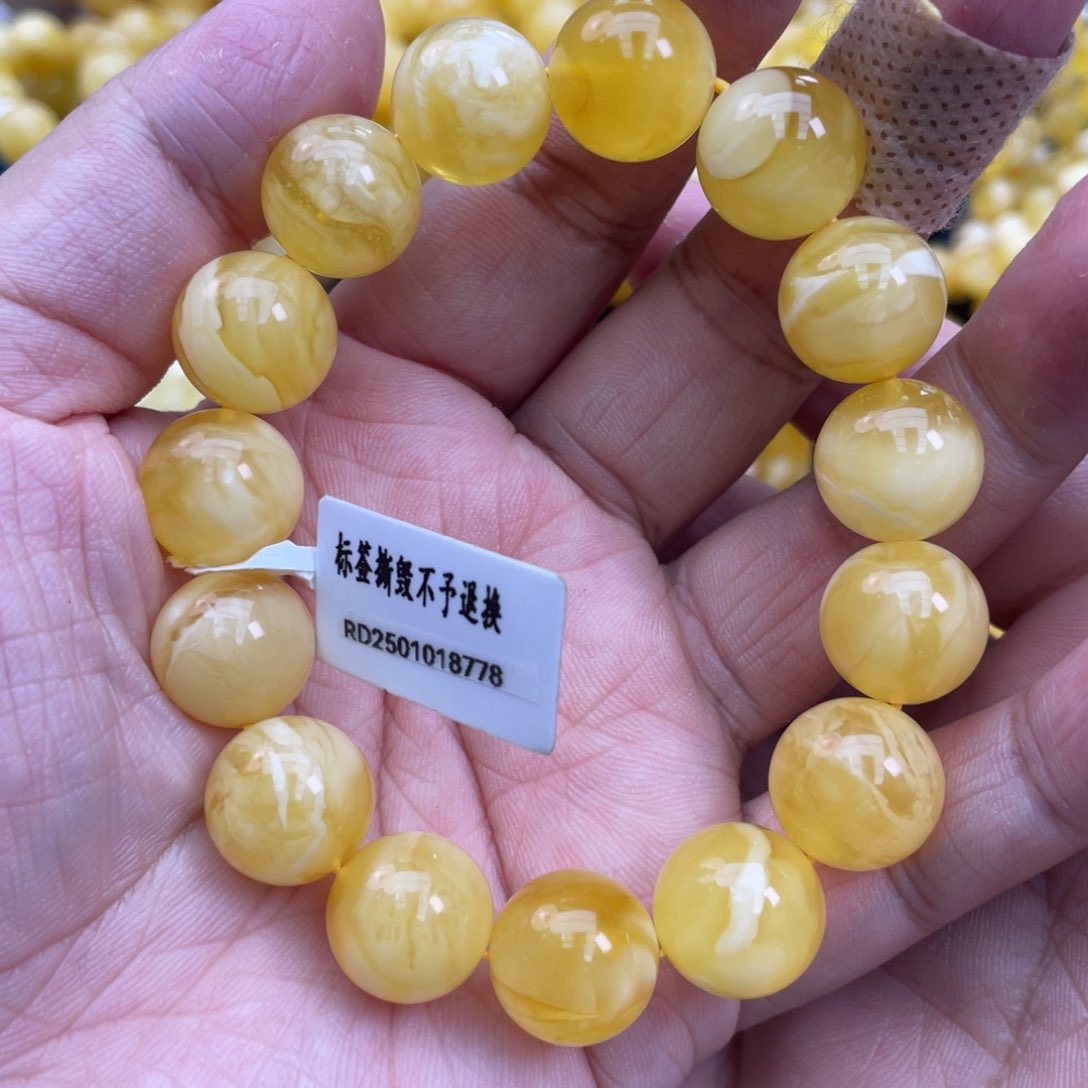 琥珀裸石未镶嵌琥珀蜜蜡13m m