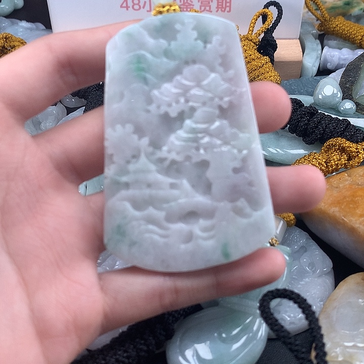 翡翠未镶嵌颈饰天然保真a货翡翠