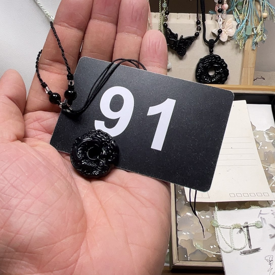 蛇纹石玉合金颈饰