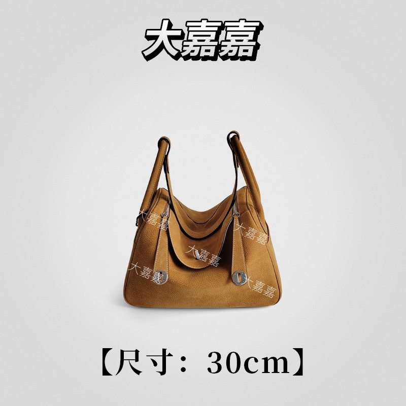 JINGQII【Lindy/30】金棕色-进口鹿皮  单肩斜挎包 女包 30506