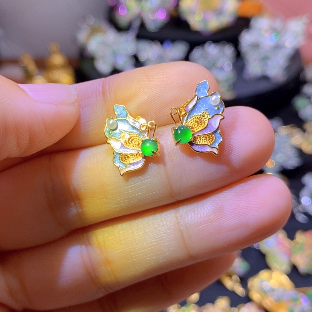 翡翠银S925镶嵌项圈天然翡翠