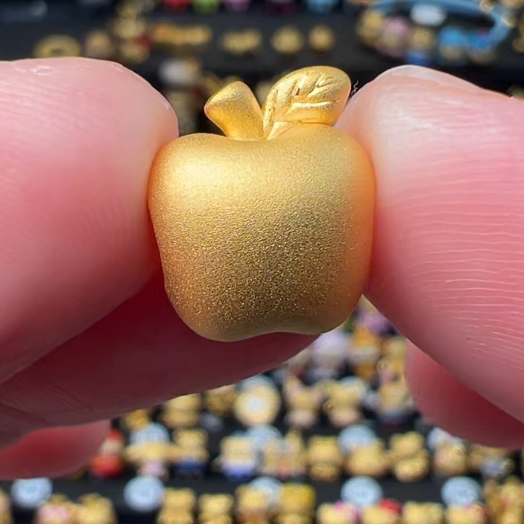 足金999黄金苹果转运珠