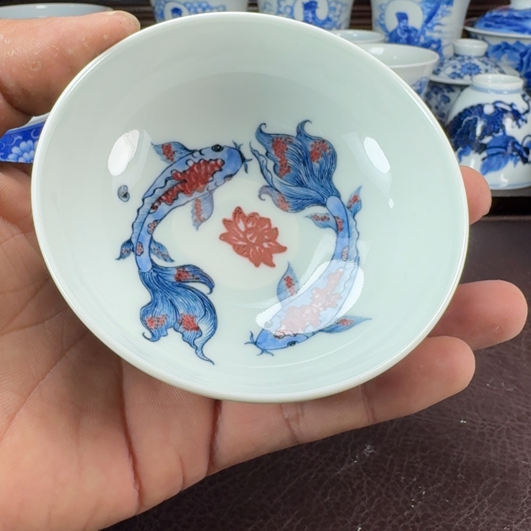 K***r瓷片当代景德镇陶瓷手绘茶具