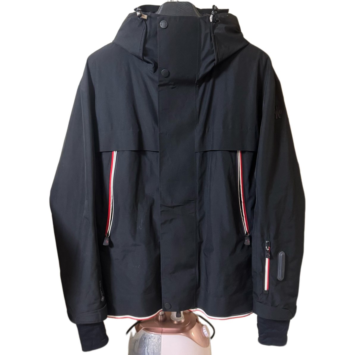 99新 MONCLER 1150蒙口滑雪高端彩条冲锋衣羽绒服/3/99+1