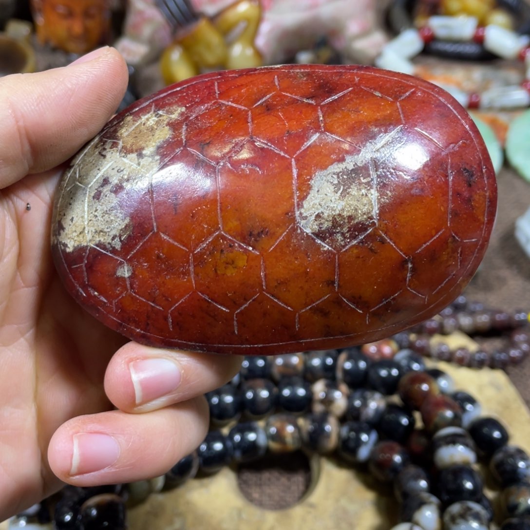 和田玉吊坠(不含链)9K金镶嵌