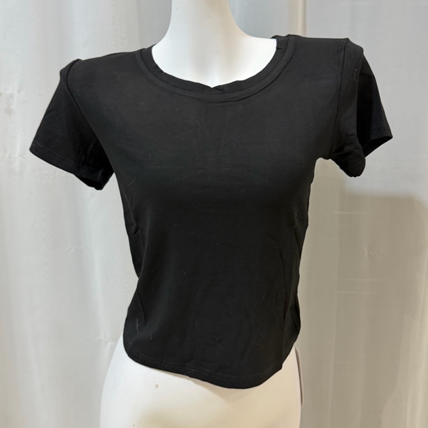 心机露背镂空抽绳设计感辣妹短款T恤