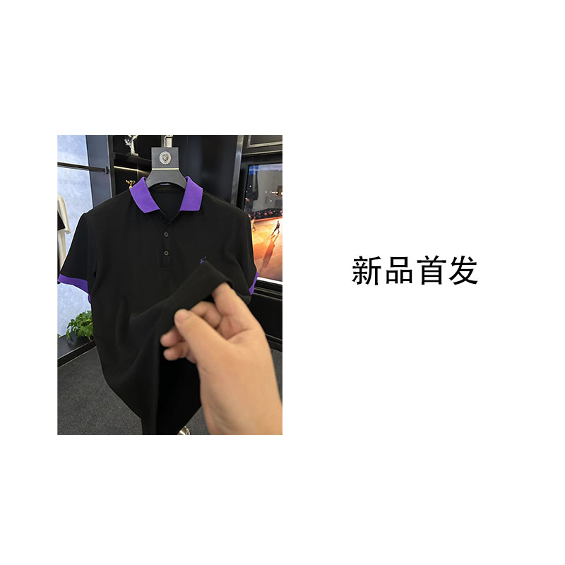 【ZX】-7723-百搭高端POLO衫设计师款半袖轻奢上衣