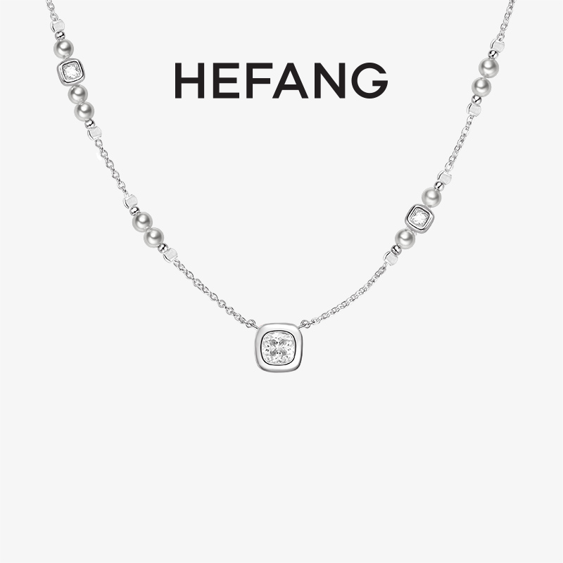HEFANG星光方糖长项链轻奢时尚