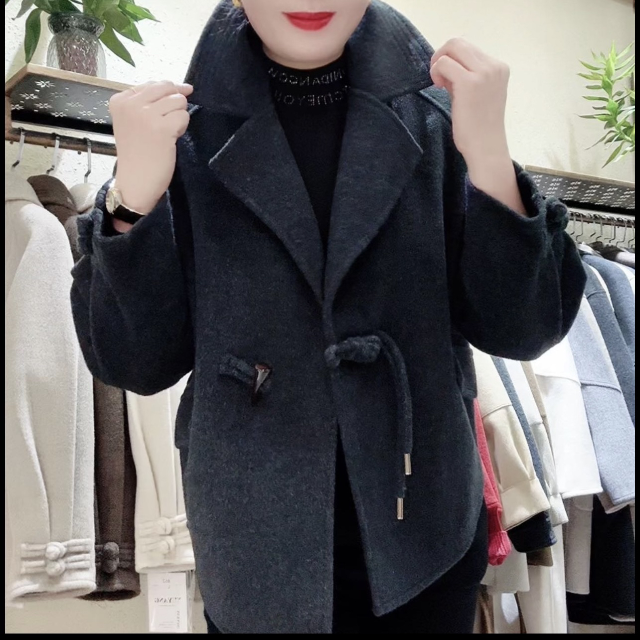 女款52款双面尼外套