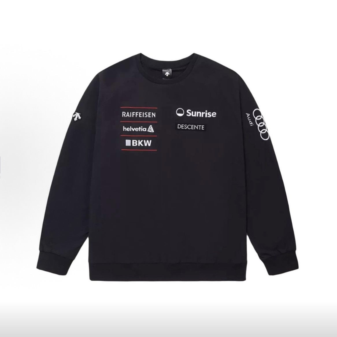 DESCENTE/迪桑特联名刺绣款弹力梭织加绒男式滑雪服长袖卫衣SWH91