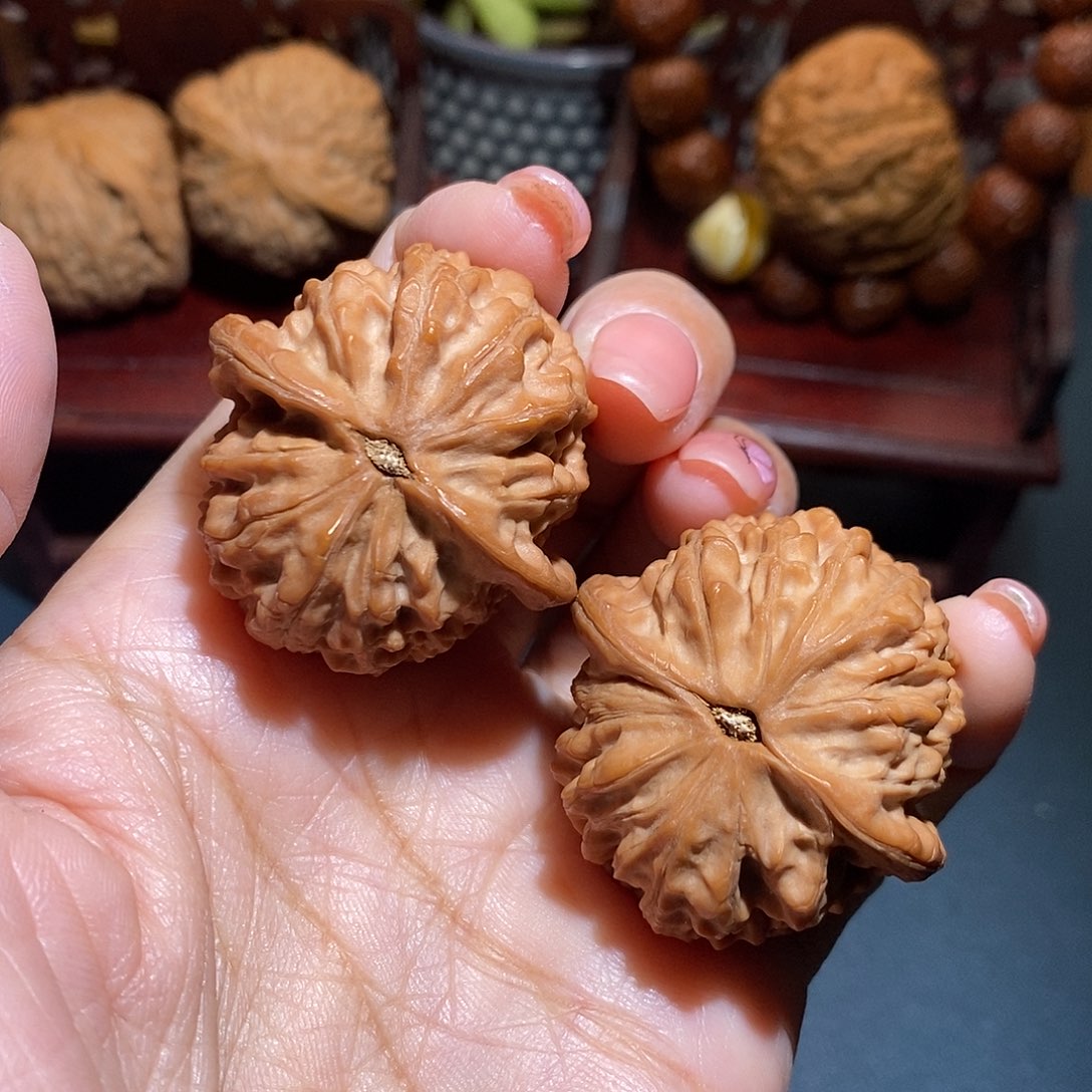 文玩核桃把件每****子38金牛