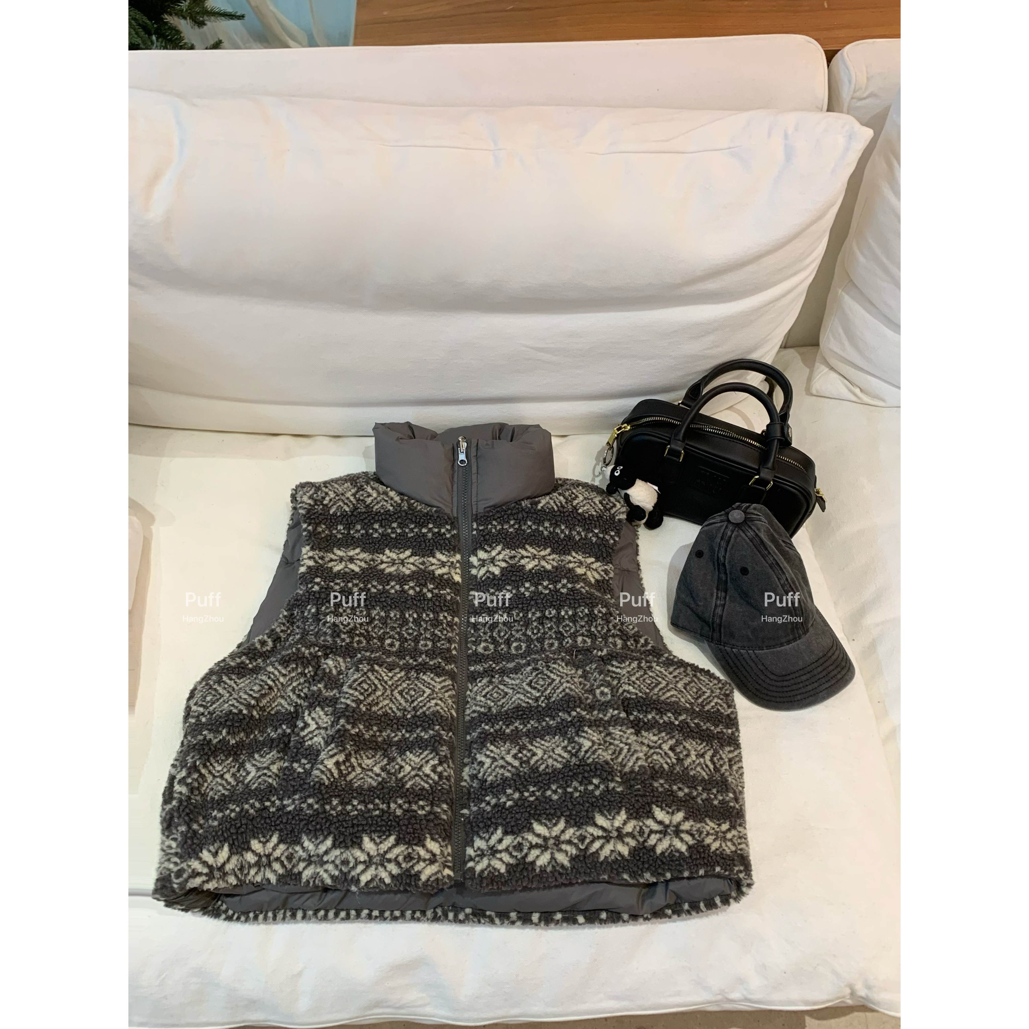 (巴黎夜色) 2025秋冬新款韩系宽松风加厚保暖羽绒正反两穿马甲女