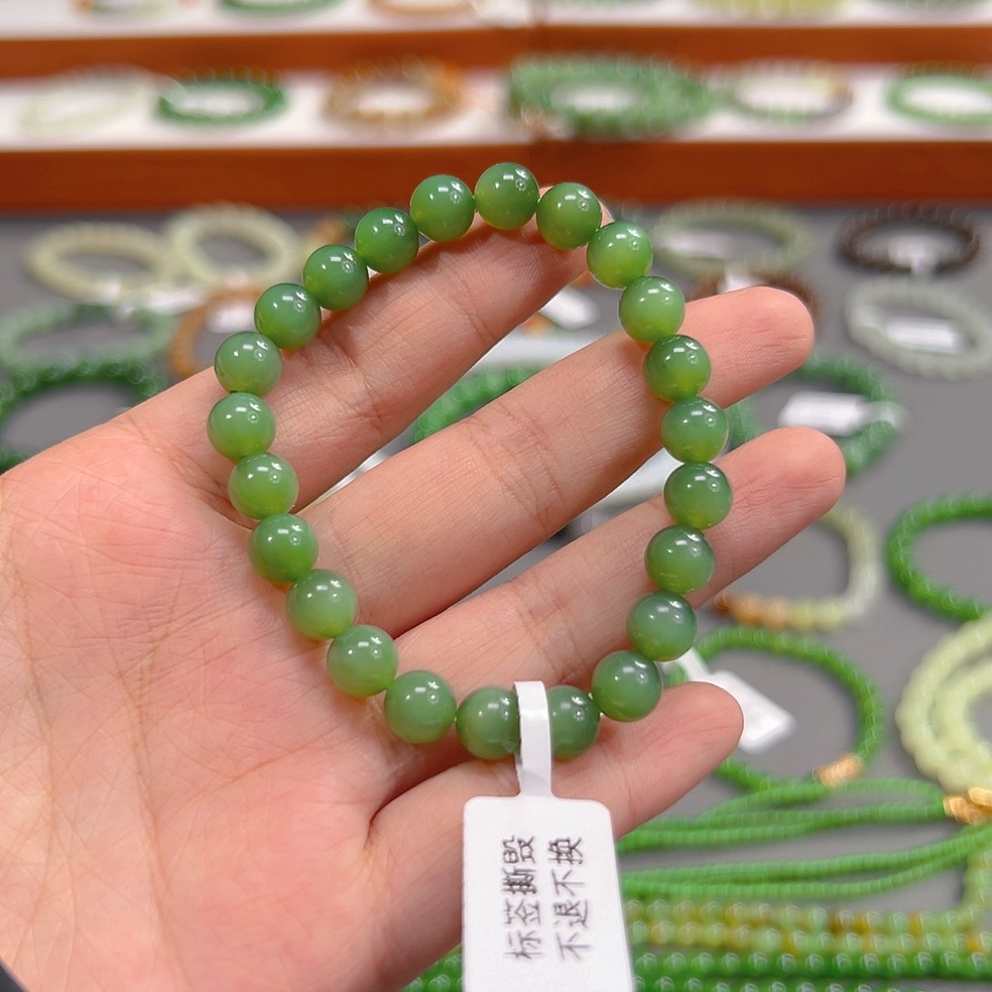 和田玉颈饰未镶嵌碧玉猫眼卡8