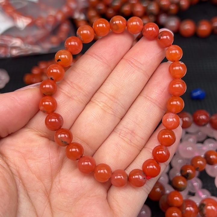 南红玛瑙未镶嵌手链