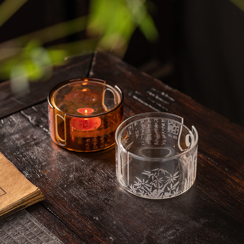 加厚蜡烛暖茶器蜡烛煮茶底座玻璃公道杯玻璃杯高档