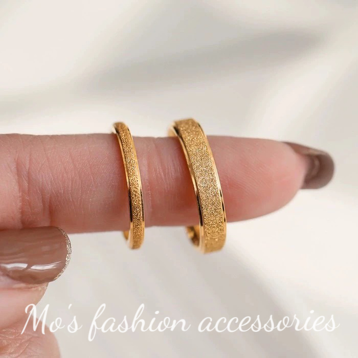 钛钢戒指 小众轻奢精致磨砂素圈节约高级感闭口指环 B112