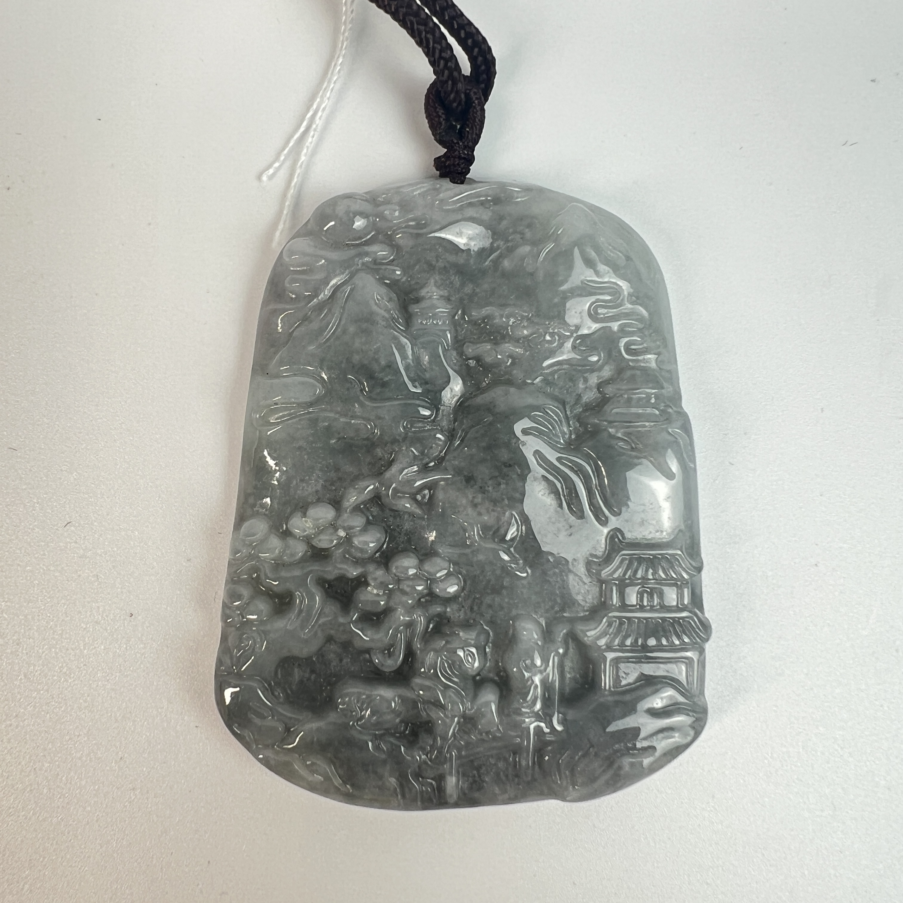 TM 1007066 翡翠山水纹挂件