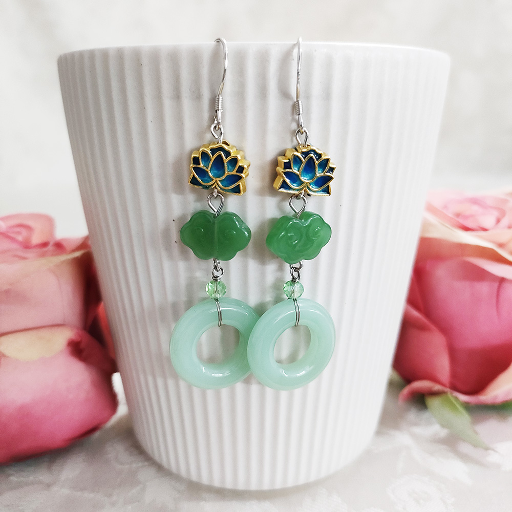 铜合金耳饰 民族风复古气质吊坠耳环2536