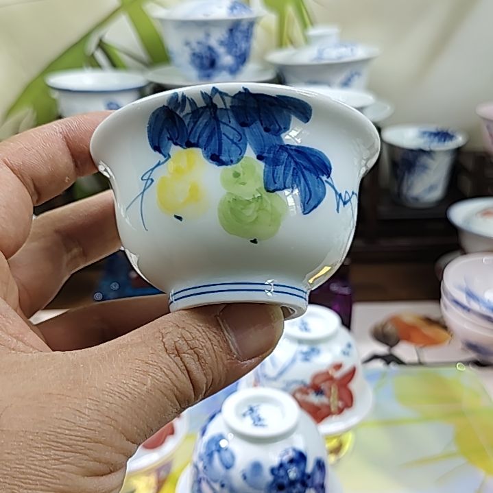 景德镇纯手工手绘陶瓷杯子
