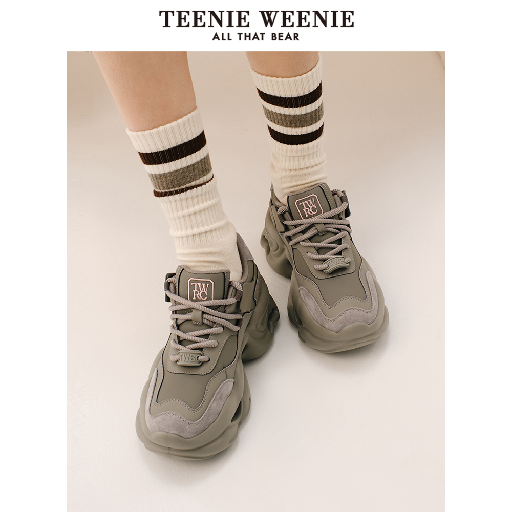 【赵老板专属】TeenieWeenie小熊运动泡泡糖老爹鞋增高轻便鞋0338