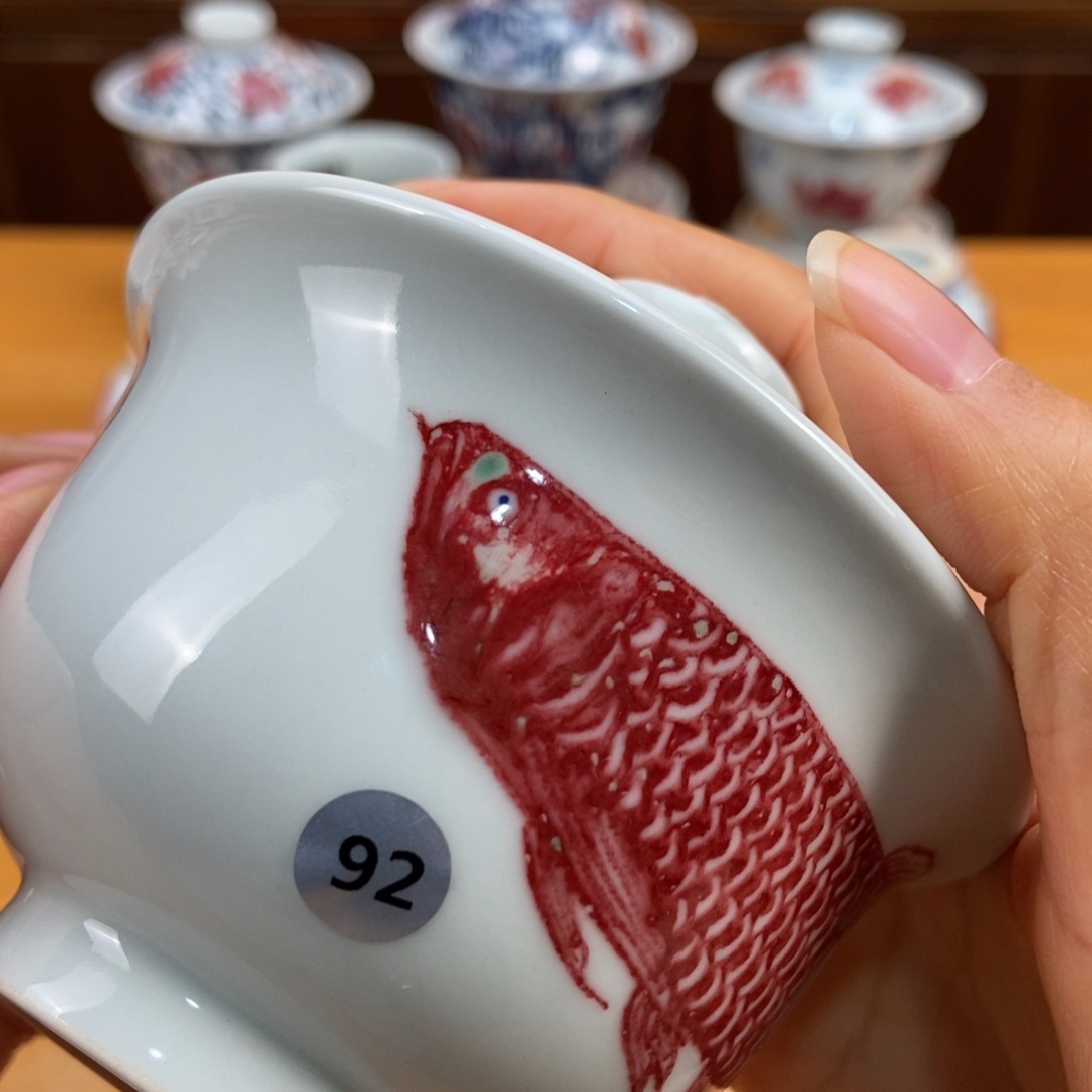 手绘现代茶具非古董明**心