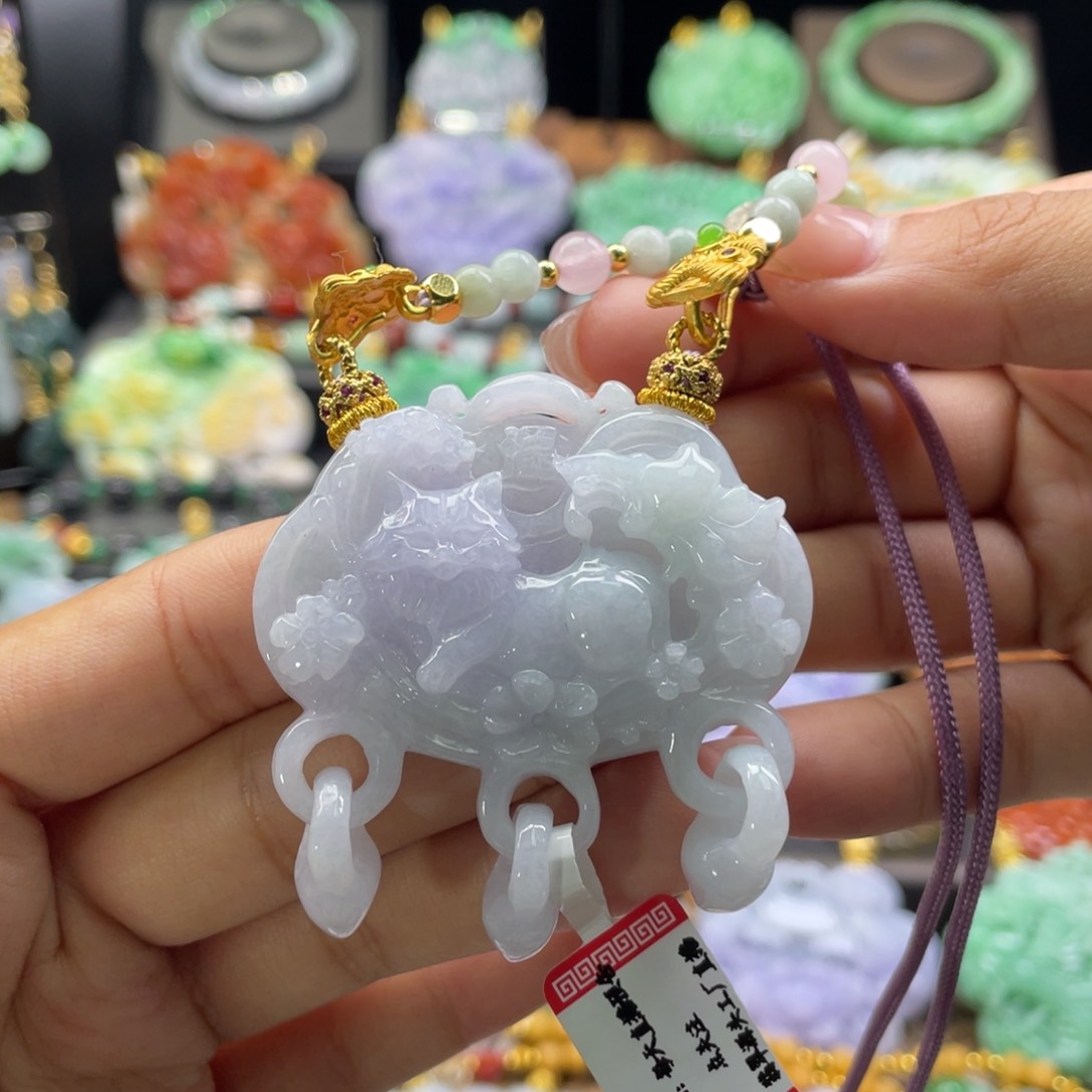 翡翠未镶嵌颈饰代编织