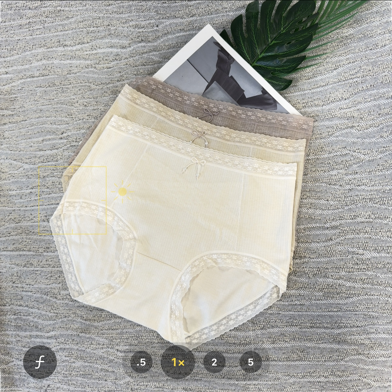 【大姐店】6850蝴蝶结小珍珠组合磨毛内裤（3条装）