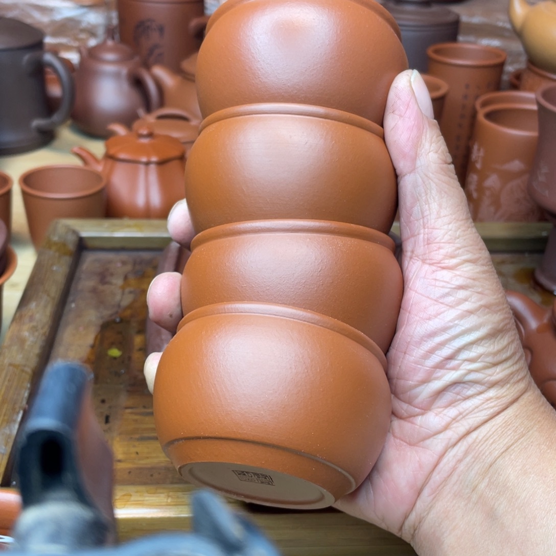 紫砂茶壶原矿赵庄朱泥放漏一组