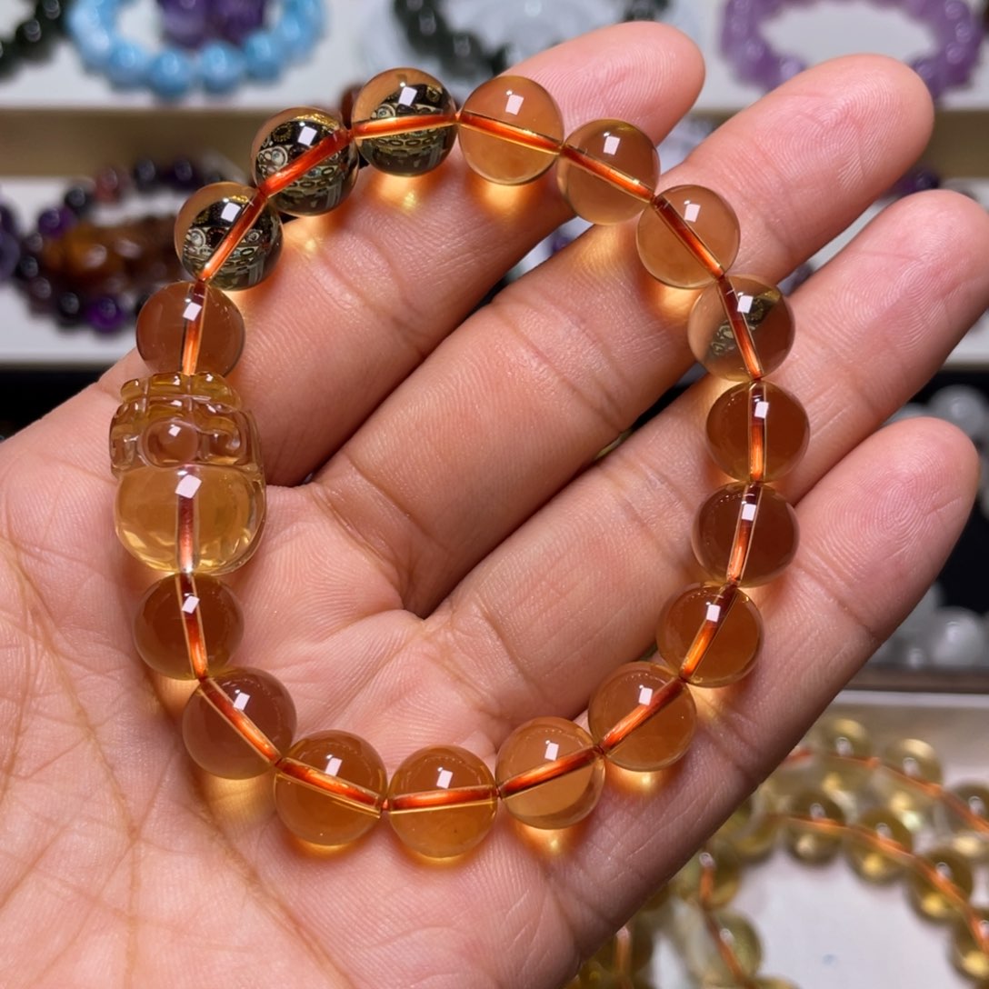 水晶手链未镶嵌巴西暴力黄