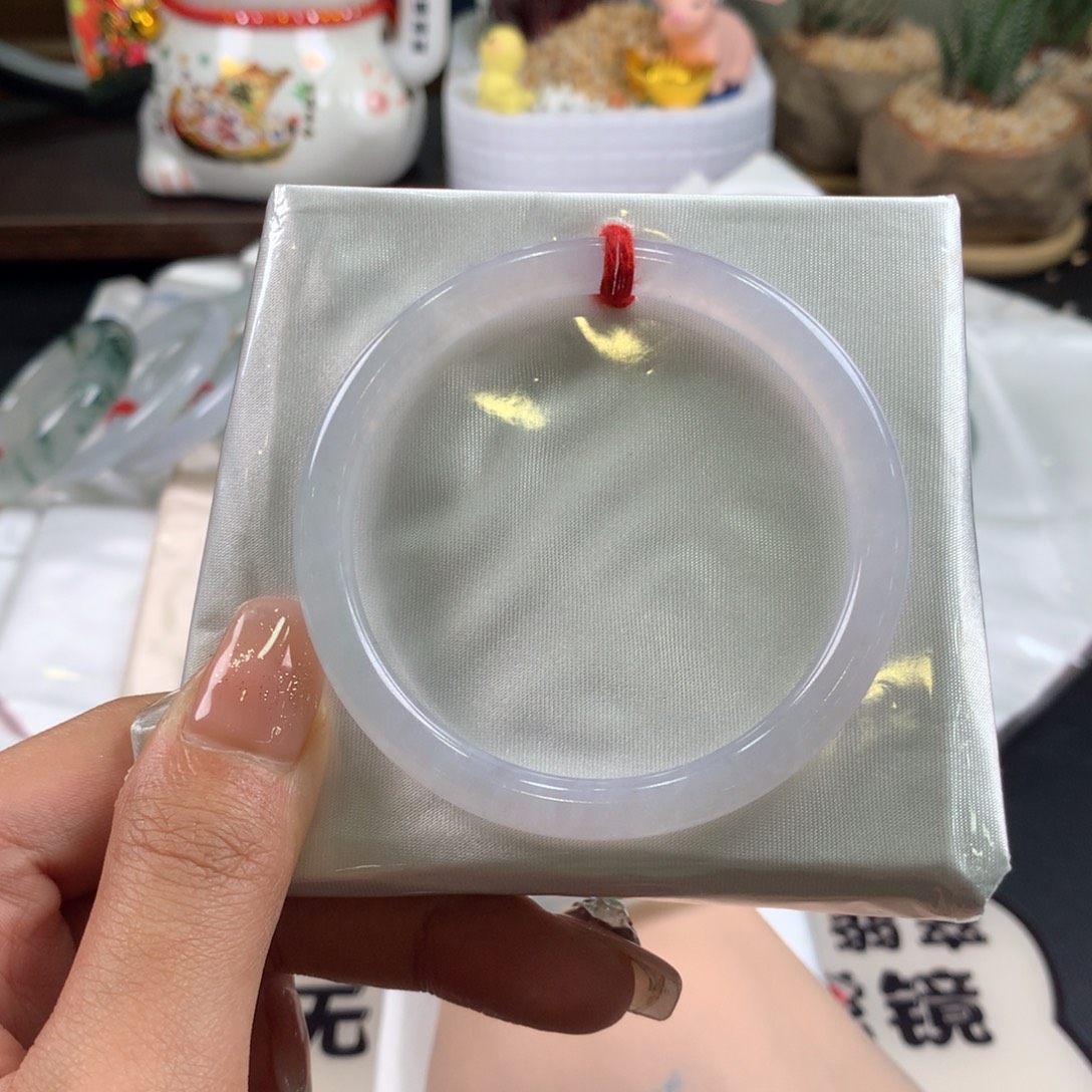 翡翠未镶嵌手镯54圈口