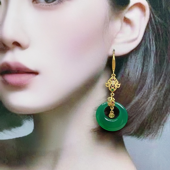 玛瑙/玉髓耳钉合金