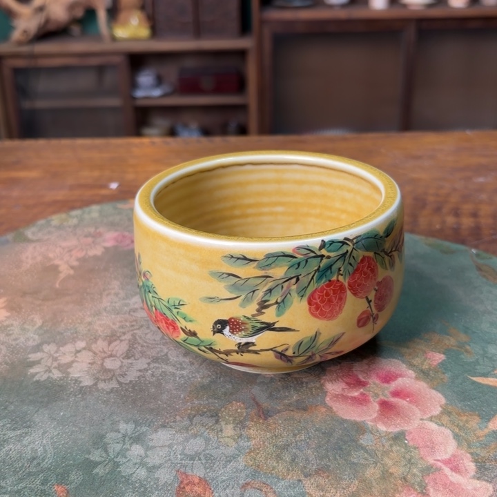 柴烧纯手工手绘陶瓷