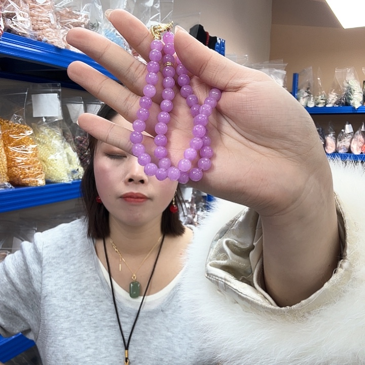 水晶颈饰未镶嵌紫锂辉项链