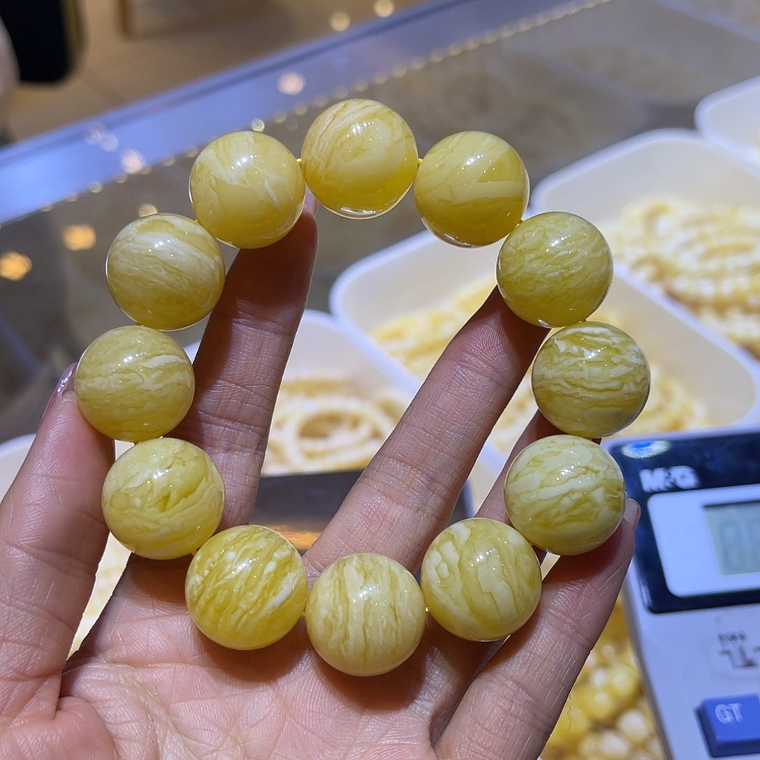 琥珀手链未镶嵌蜜蜡手串