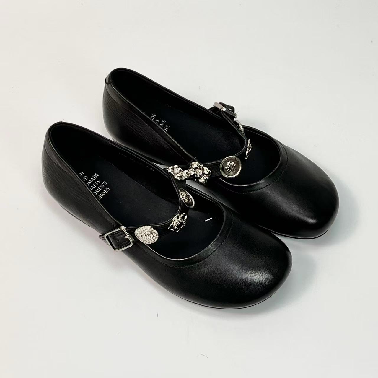  ZFY 2cm薄款低跟一字式扣带做旧圆头单鞋玛丽珍鞋乐福鞋时尚9232