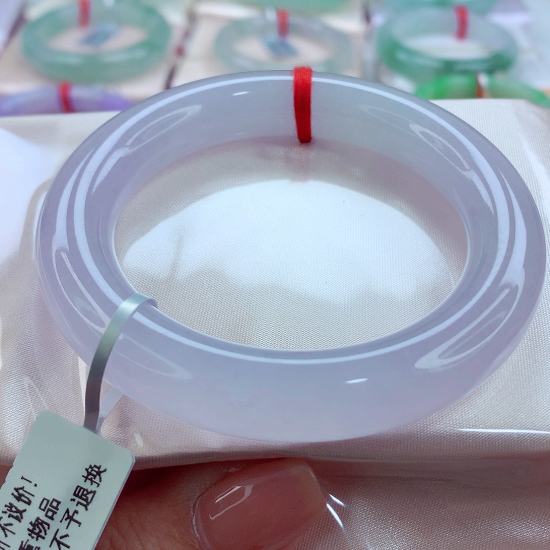 翡翠手镯（圆镯）未镶嵌师妹冰胶紫