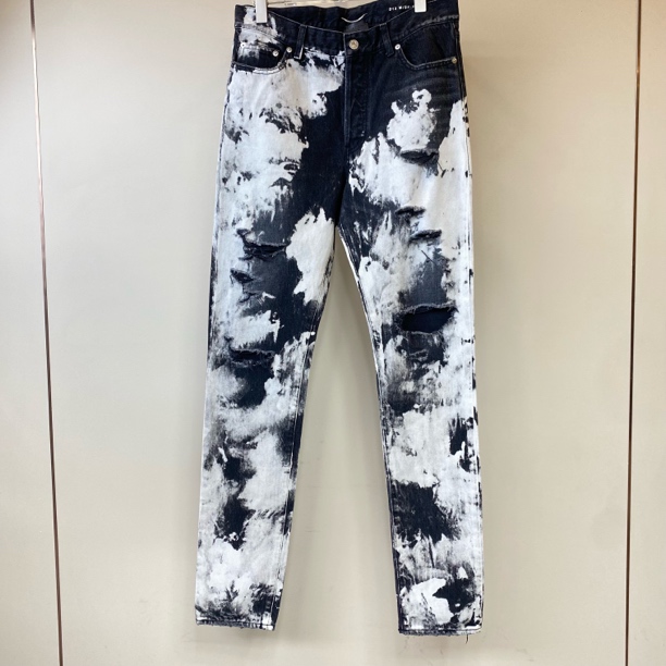 99新 YSL/圣罗兰 99新/圣罗兰 ysl泼墨黑色牛仔裤 31码 AA10453
