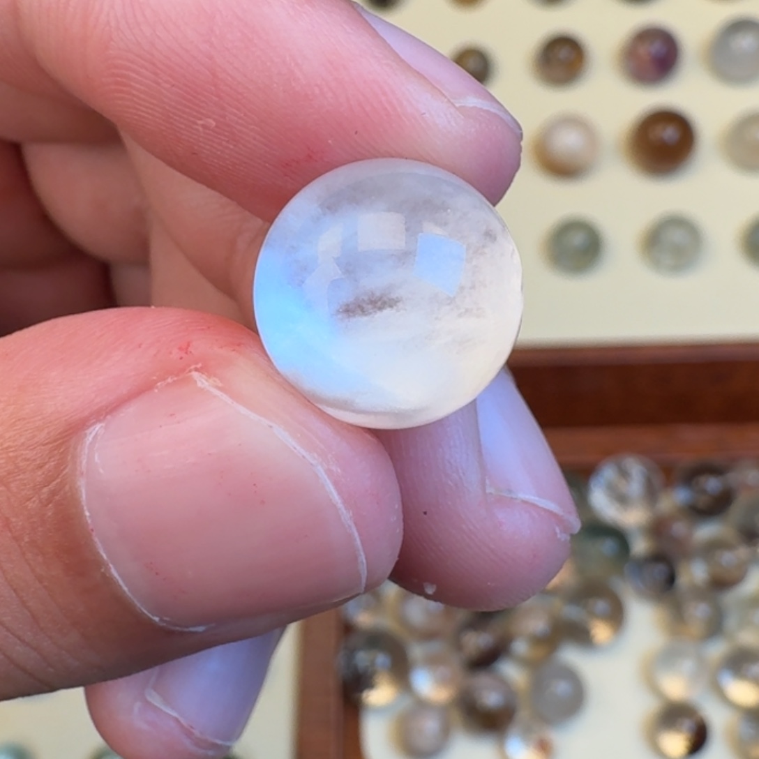 水晶珠宝半成品未镶嵌13.5mm白幽灵