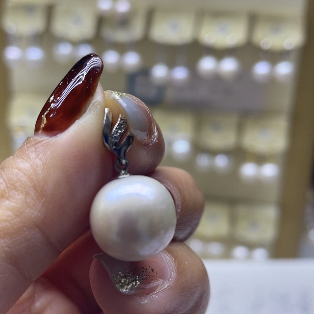 银S925镶嵌淡水珍珠颈饰