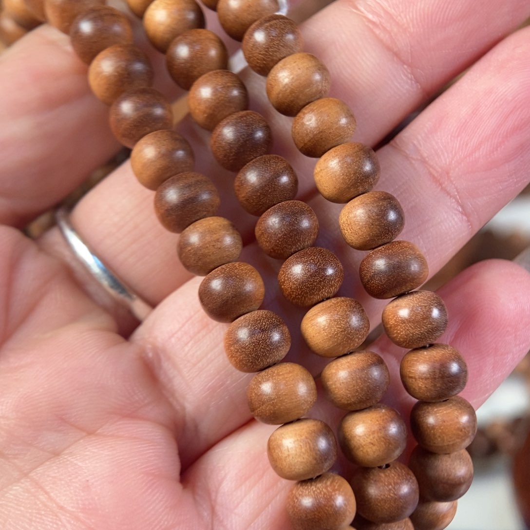 檀香木手串/手链魔*老山檀香横纹黑肉沉水6*7