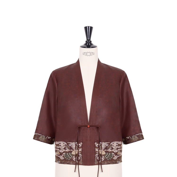 【瑰云】重工刺绣老料红云纱外套CD2167875