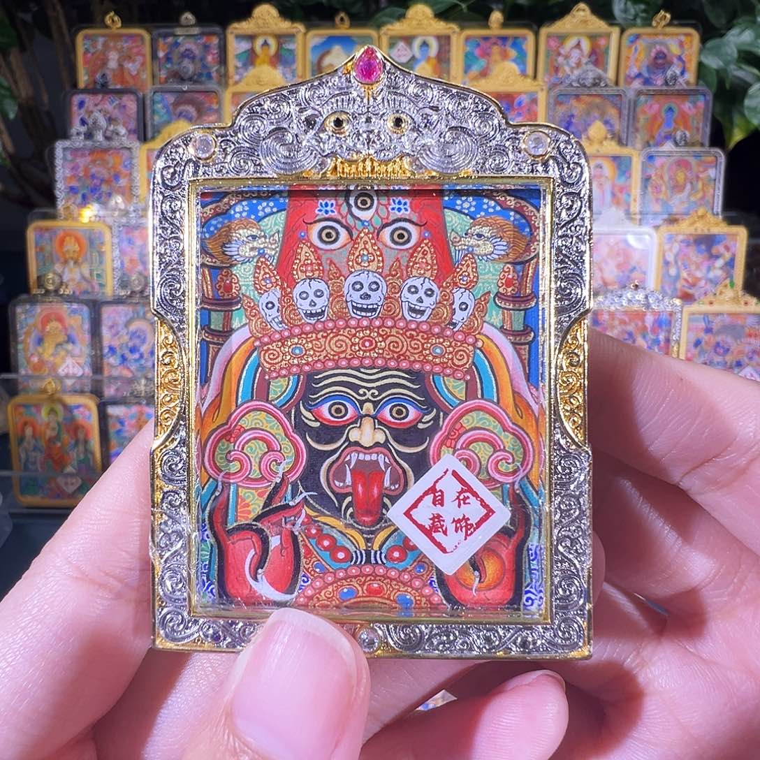 吊坠扎基拉姆热贡纯手绘唐卡