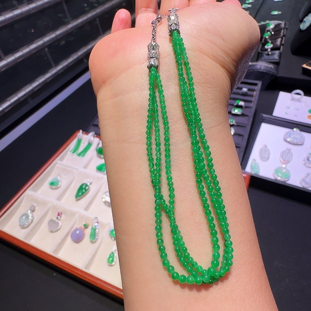 翡翠18K金镶嵌吊坠(不含链)手链吊坠两用款